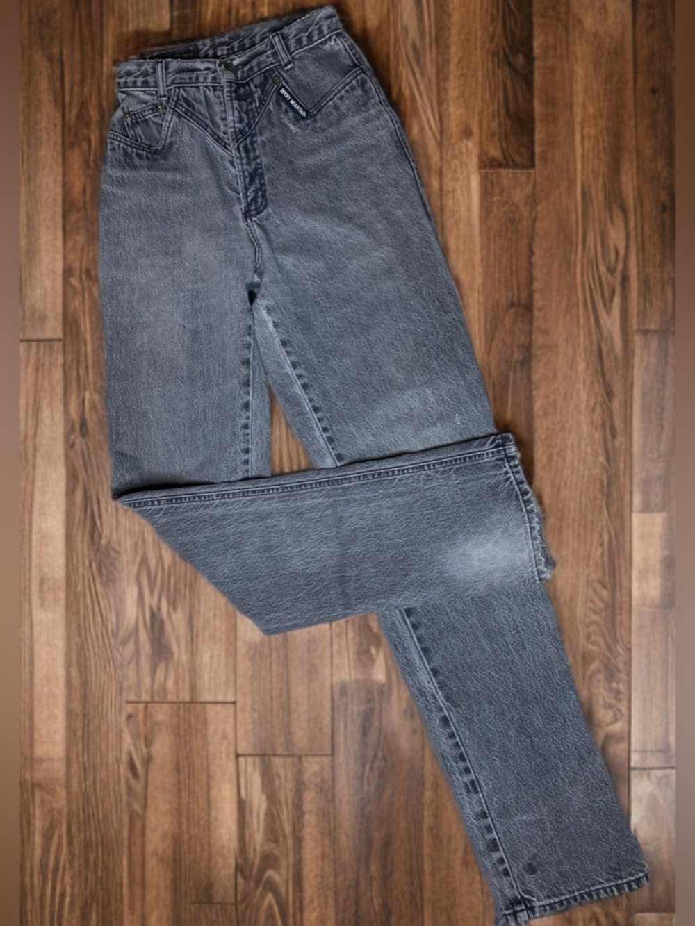 Vintage Rocky Mountain High-Waist Black Wash Jeans